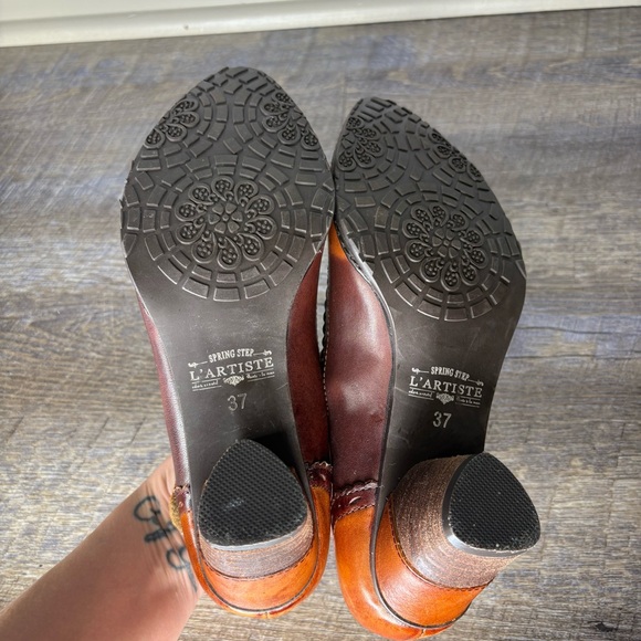 Lartiste spring step Ostentatious Mary Jane pump leather boho - Picture 6 of 10